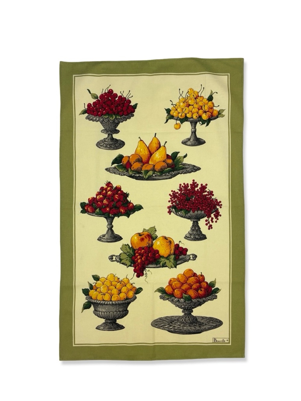 Beauville France Cotton / Linen Fruit Platter Tea Towel